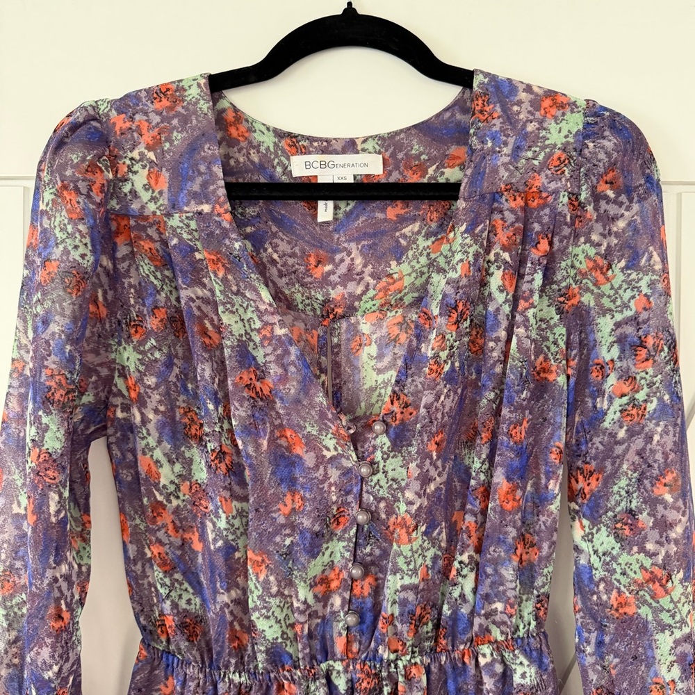 BCBGeneration Multicolored Romper - Picture 3 of 11
